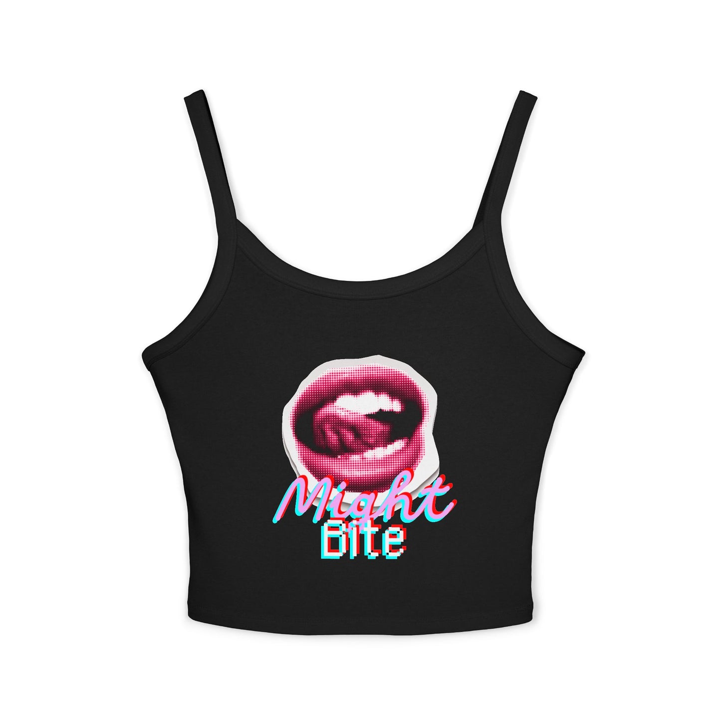 Might Bite Workout Tank — Women's Spaghetti Strap Gym Tank