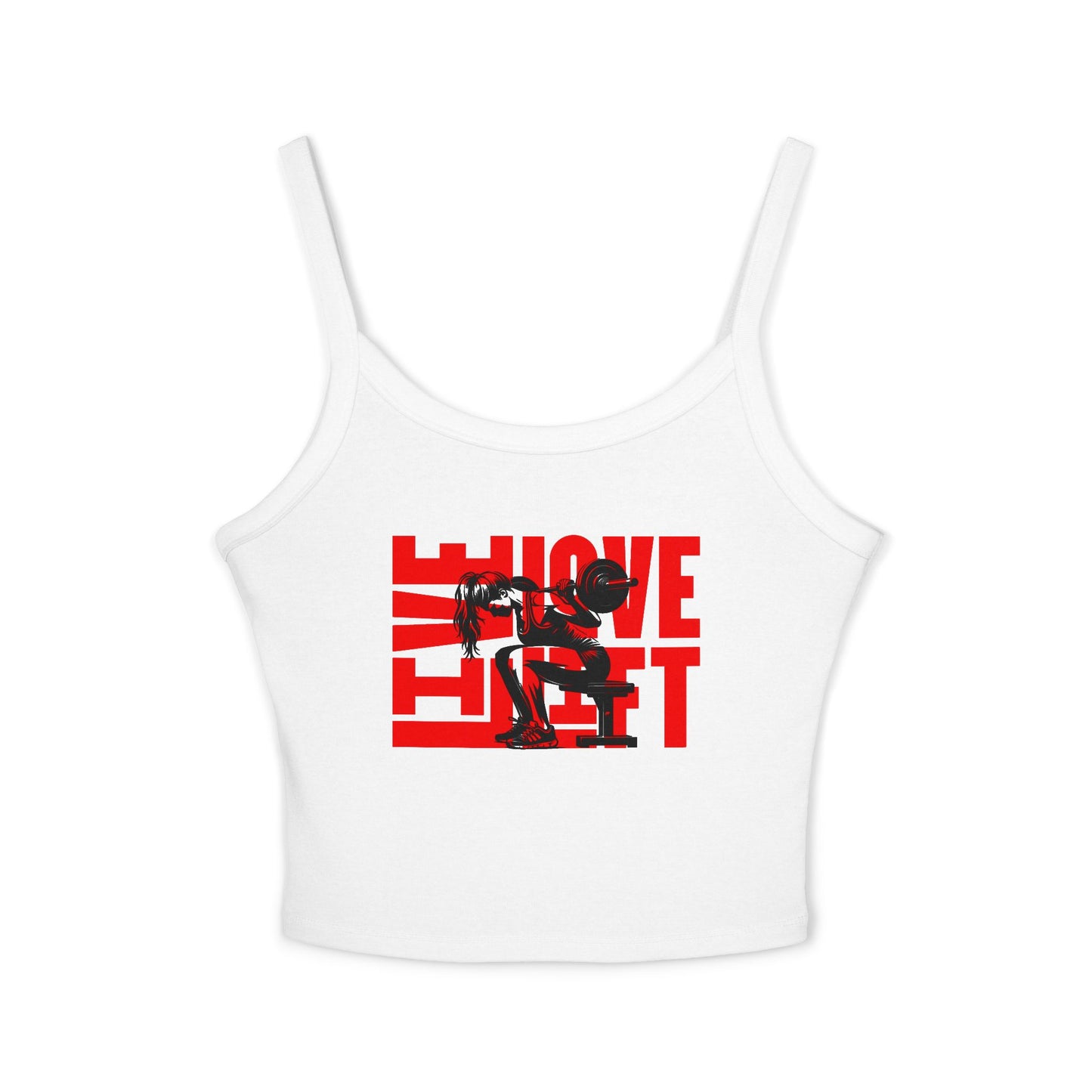 Live Love Lift Workout Tank— Women's Spaghetti Strap Crop
