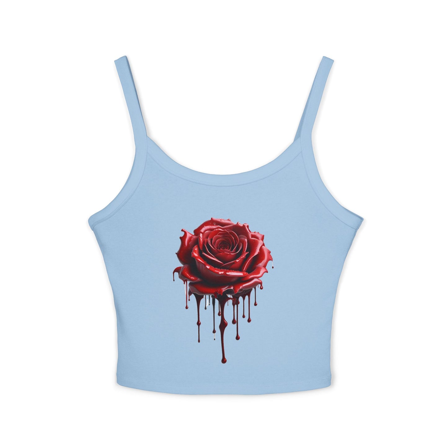 Dripping Red Rose Crop Tank