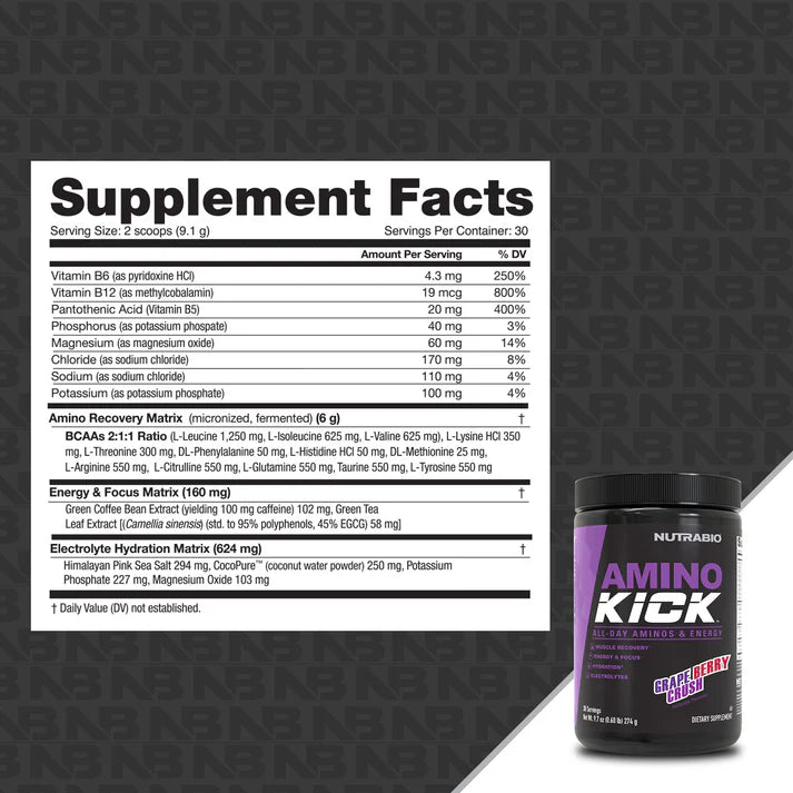 Nutrabio Amino Kick Grape Berry Crush