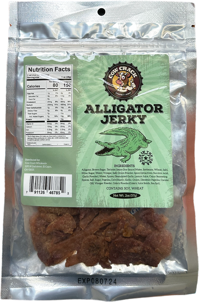 Cow Crack Alligator Jerky 2 oz