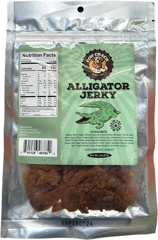 Cow Crack Alligator Jerky 2 oz