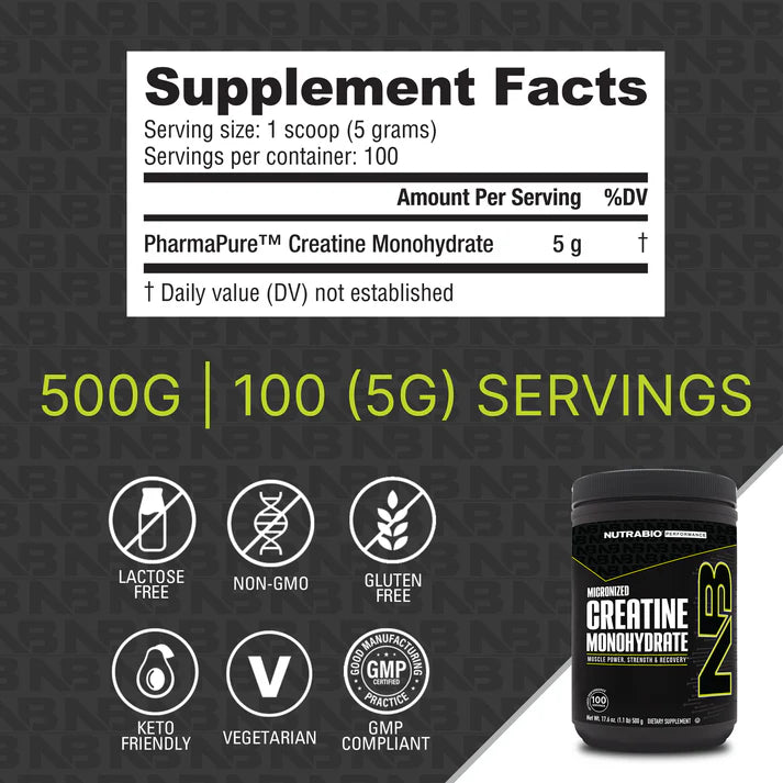 Nutrabio Creatine 1000g 200srv