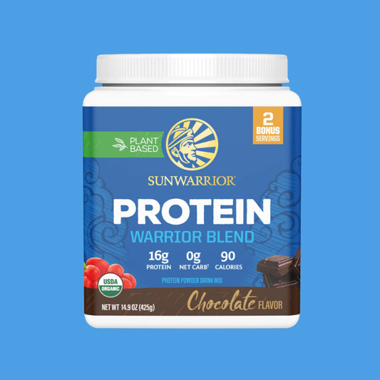 Sunwarrior Warrior Blend Chocolate Protein - Vegan Pea Protein Powder: 375g