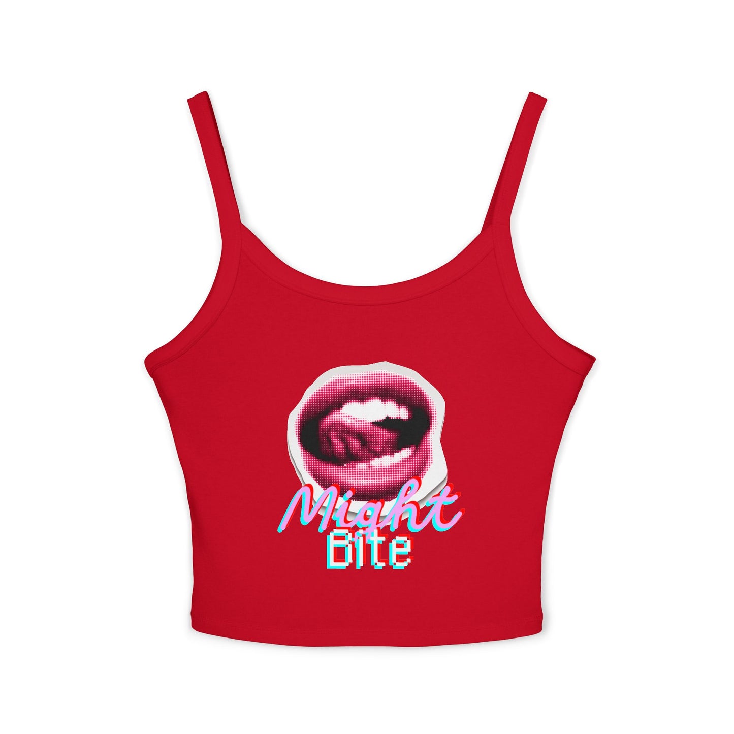 Might Bite Workout Tank — Women's Spaghetti Strap Gym Tank