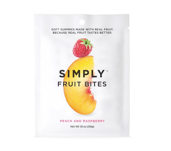 Simply Fruit Bites - Peach Raspberry (1.8 oz Bags)