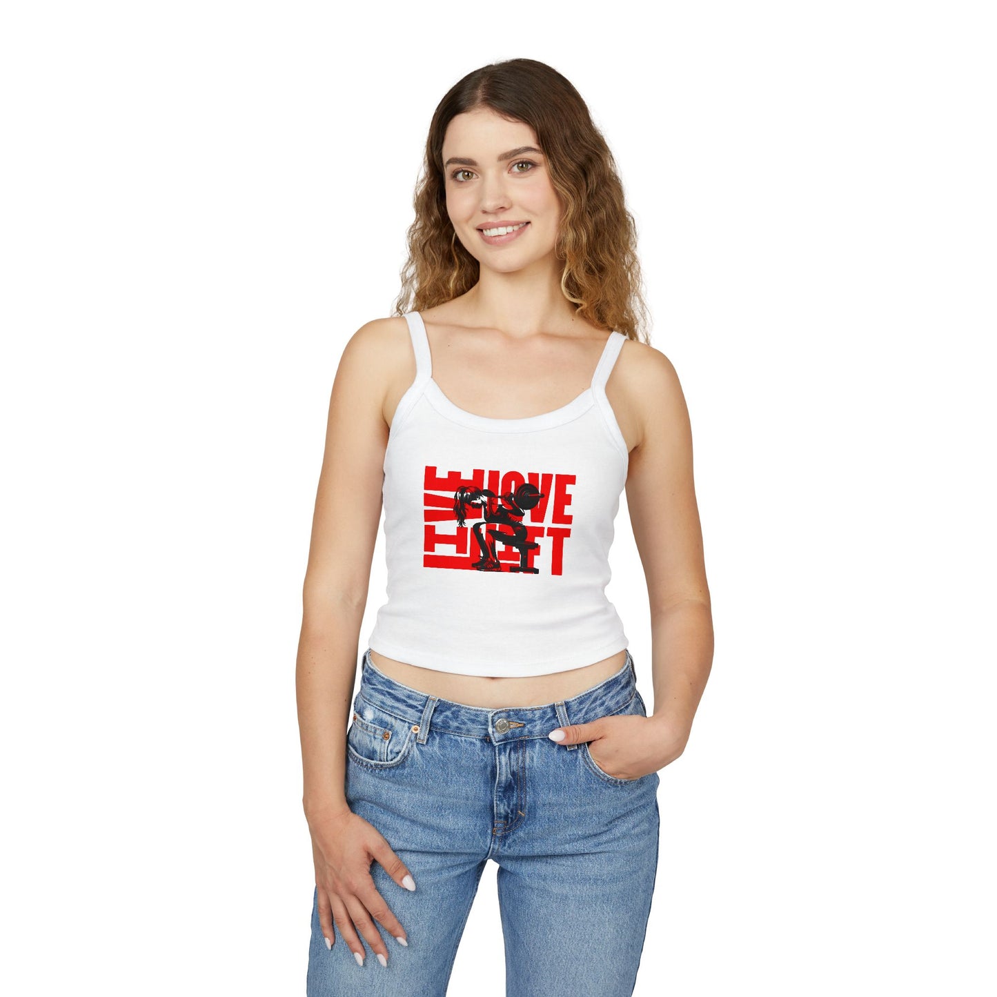 Live Love Lift Workout Tank— Women's Spaghetti Strap Crop