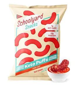 NEW Schoolyard Snacks Fiery Hot Keto Puffs