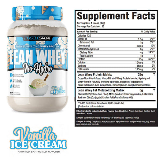 Lean Whey™ 2lb: Vanilla Ice Cream