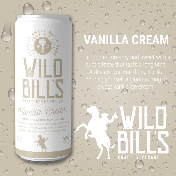 Wild Bill's Vanilla Cream - Premium Cane Sugar Soda