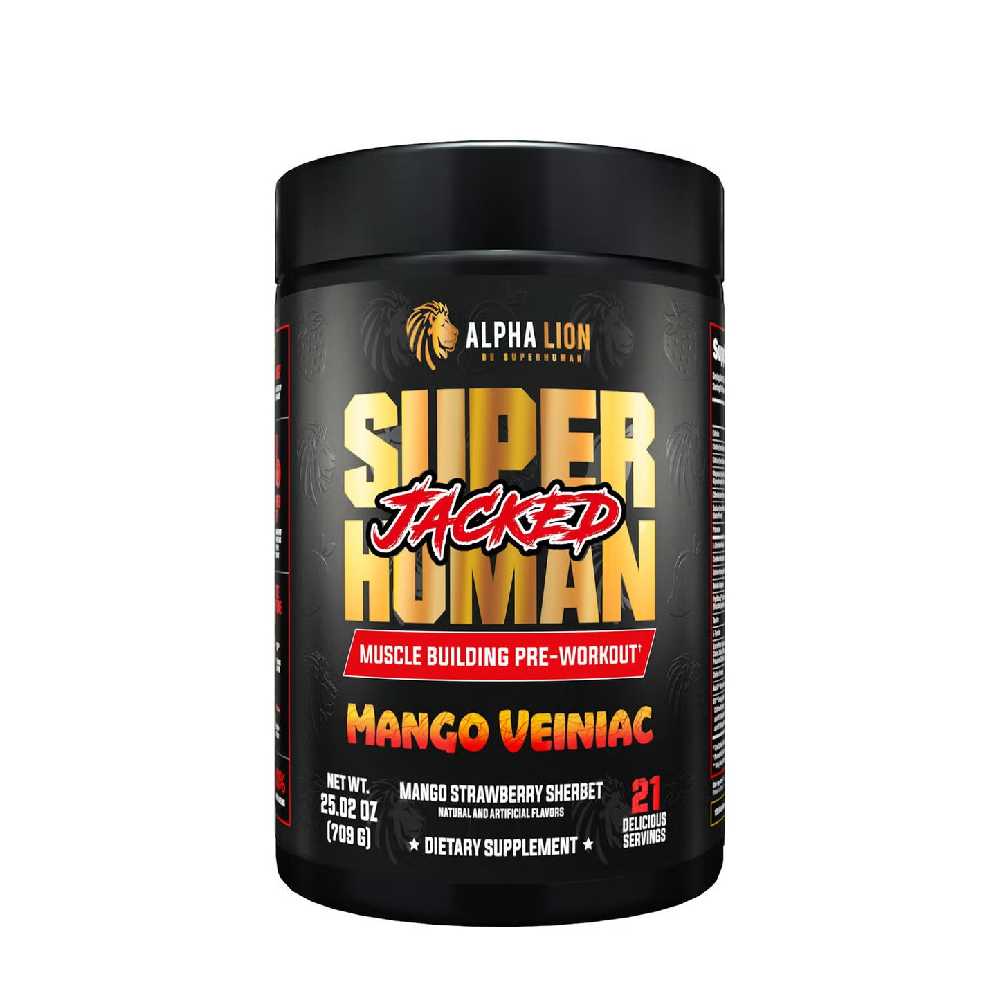 Alphalion Superhuman Jacked Preworkout Mango Veiniac