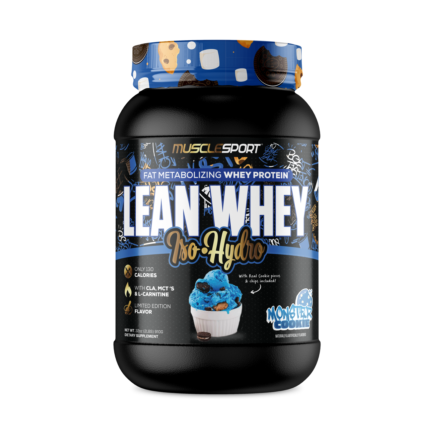 Lean Whey® Iso Hydro Gourmet Protein 2lb - Limited Edition: Monster Cookie
