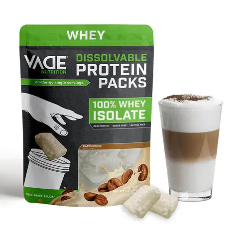 Vade Protein Packs Cappuccino - 100% Whey Isolate Protein: 30ct