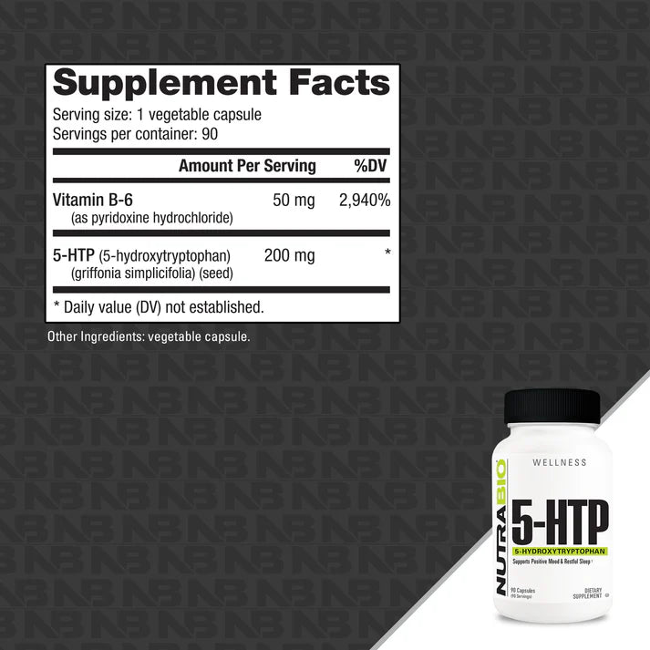 Nutrabio 5-HTP 200mg 90ct