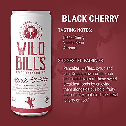 Wild Bill's Black Cherry - Premium Cane Sugar Soda