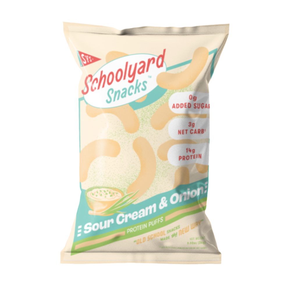 NEW Schoolyard Snacks Sour Cream & Onion Curls 26g