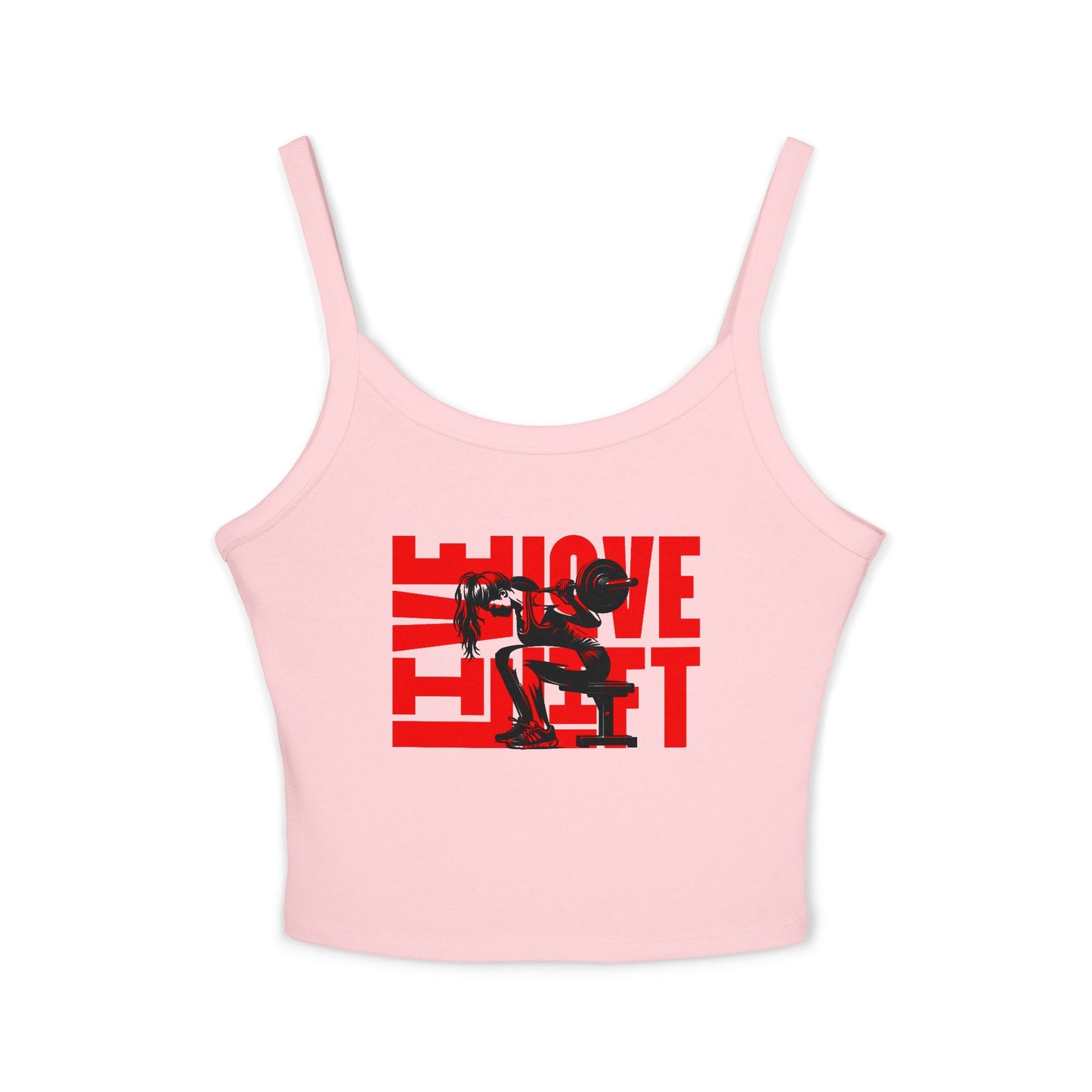 Live Love Lift Workout Tank— Women's Spaghetti Strap Crop