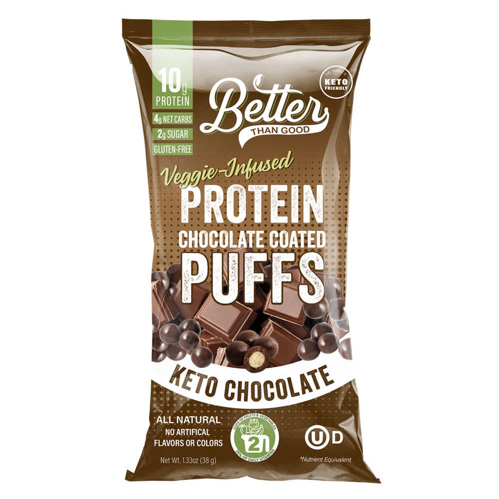 BTG Keto Protein Puffs - Keto Chocolate Puffs 8 pk