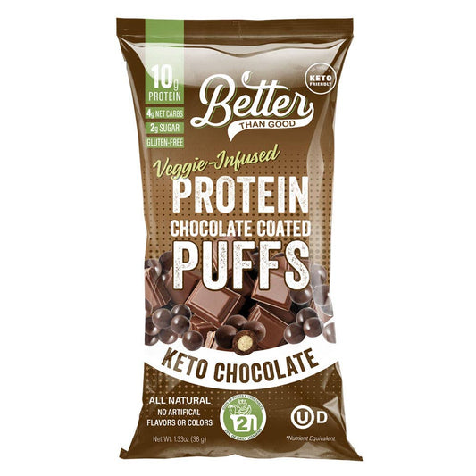 BTG Keto Protein Puffs - Keto Chocolate Puffs 8 pk