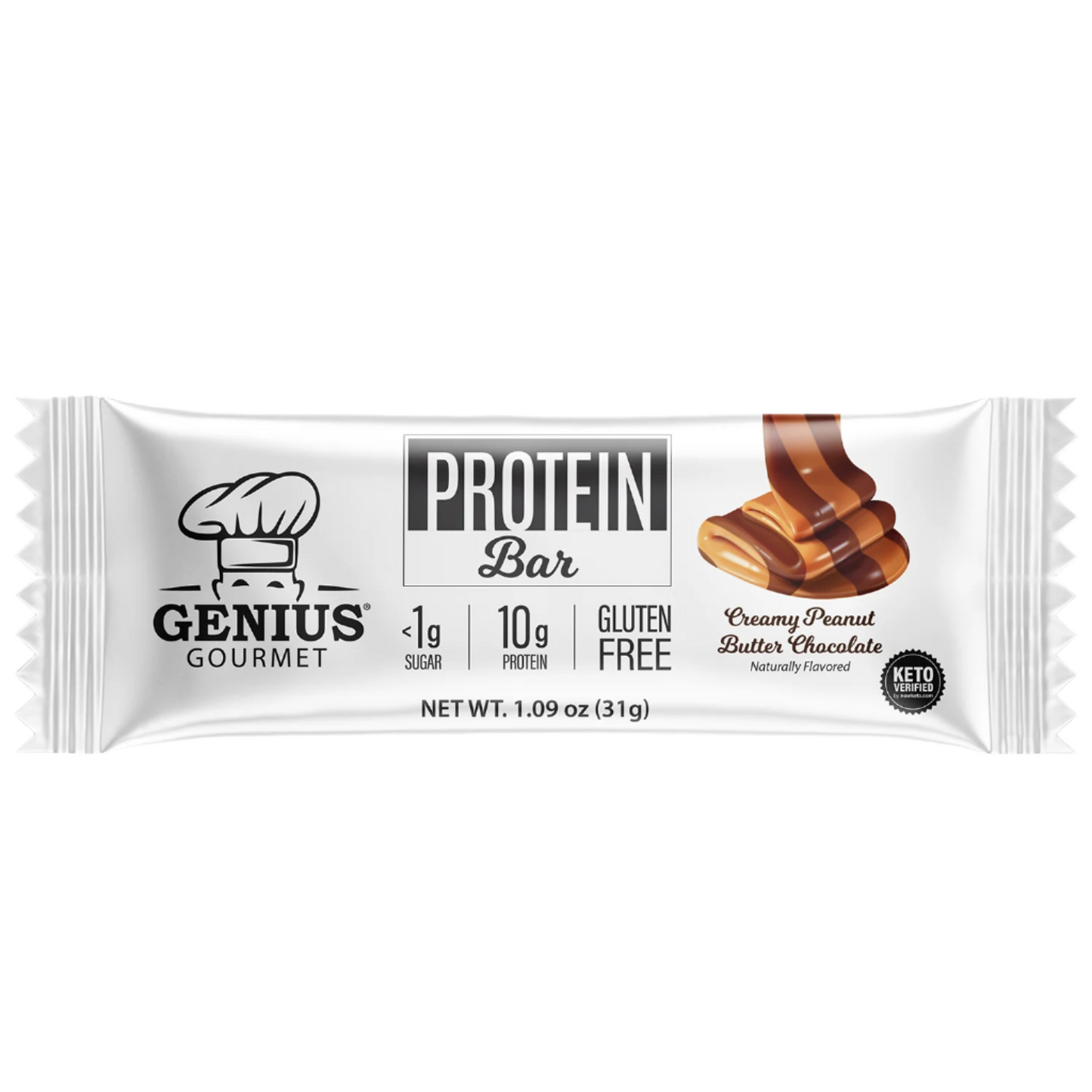 Genius Gourmet Protein Bar - Peanut Butter Chocolate