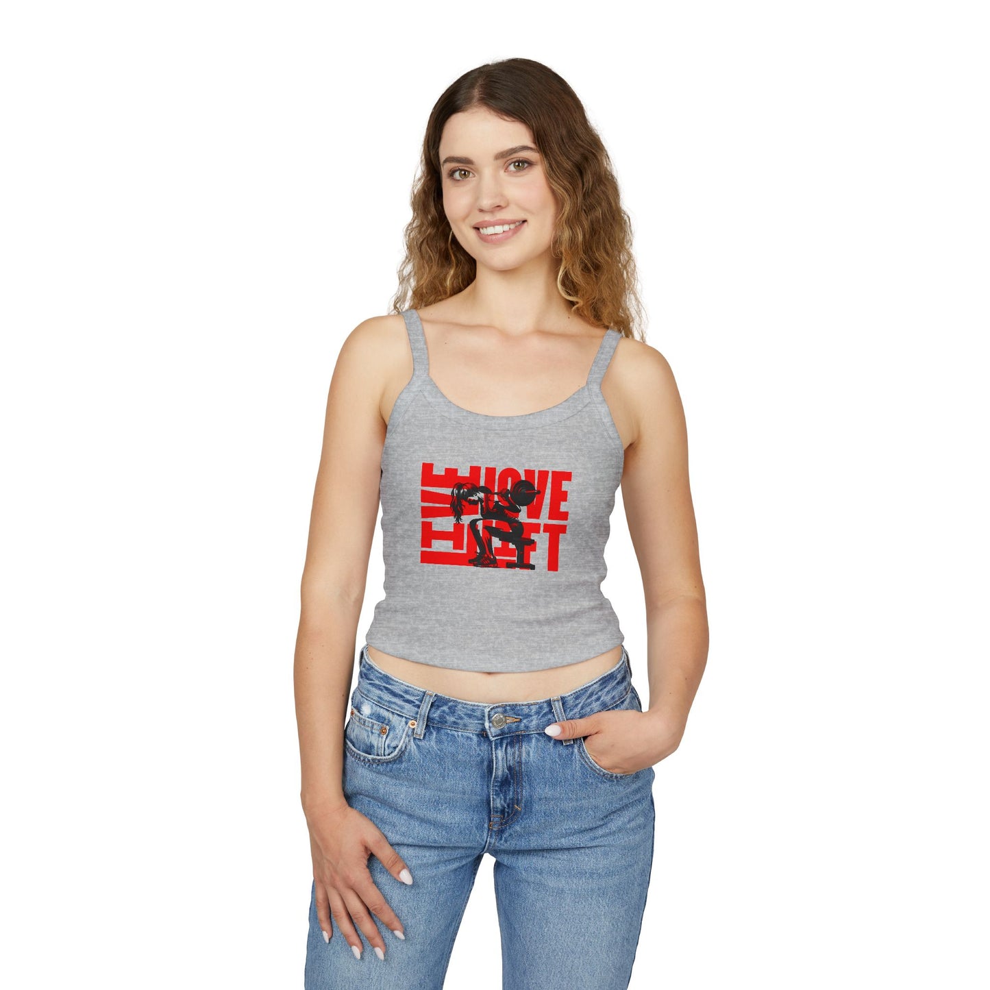 Live Love Lift Workout Tank— Women's Spaghetti Strap Crop