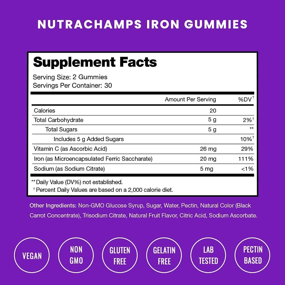 Nutra Champs Iron Gummies