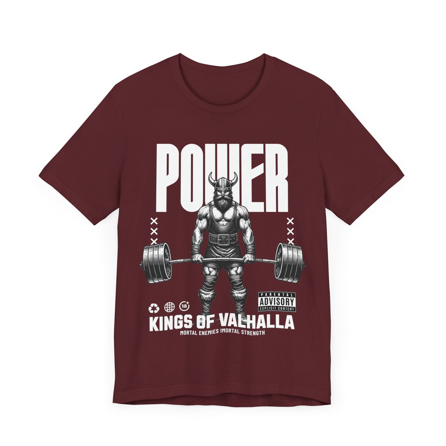 Power Lifting Viking Jersey Short Sleeve Tee