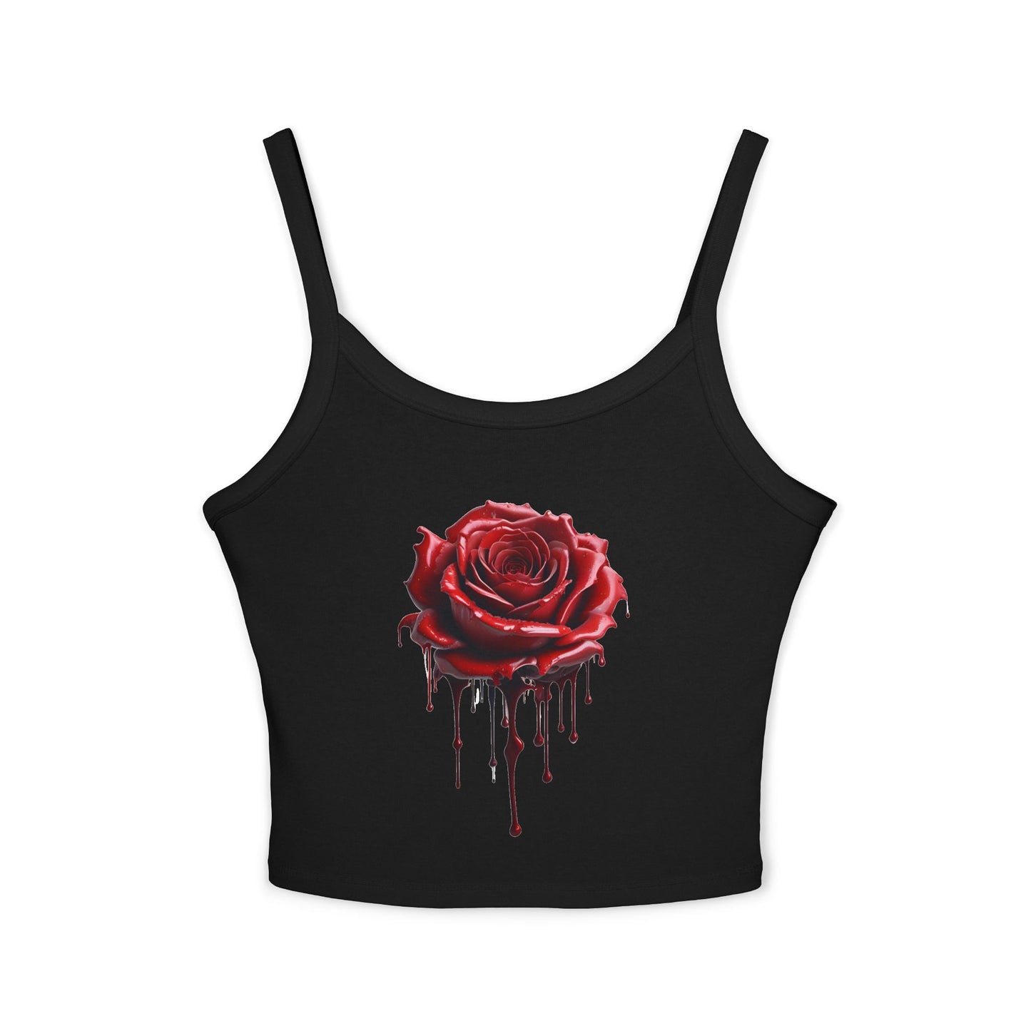 Dripping Red Rose Crop Tank