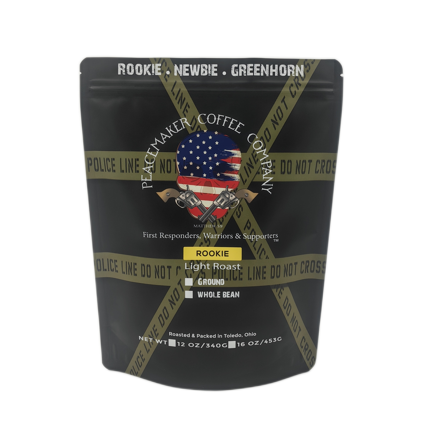 Coffee 16 Oz. - Rookie Light Roast Coffee: Whole Bean / 16 oz