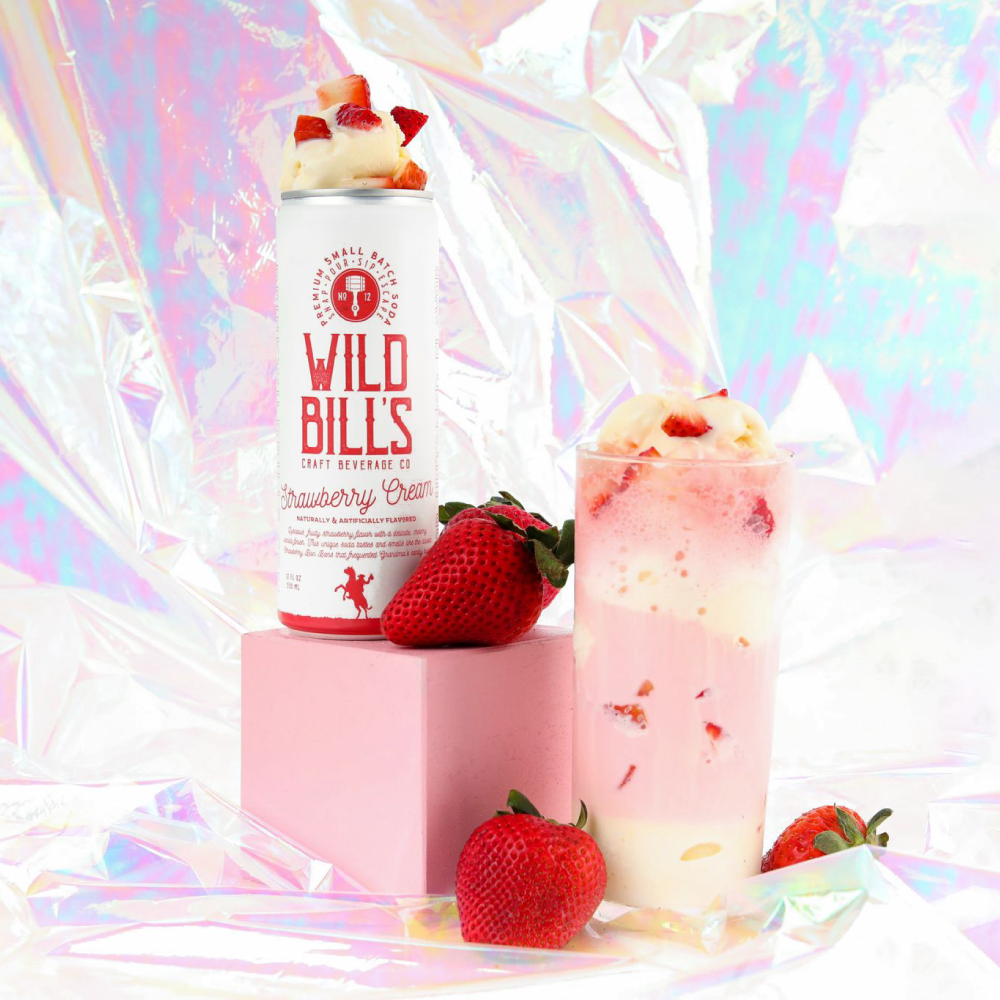 Wild Bill's Strawberry Cream  - Premium Cane Sugar Soda