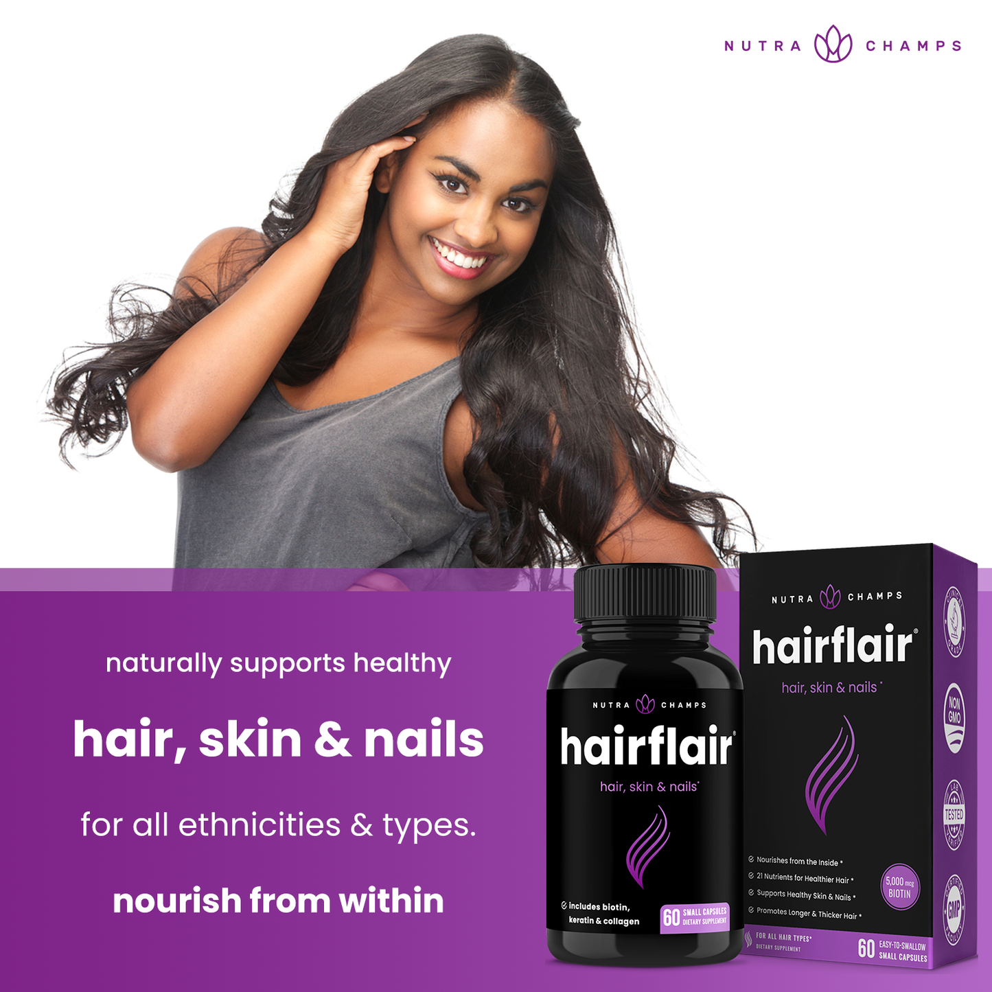 Nutra Champs HairFlair Hir Skin & Nails