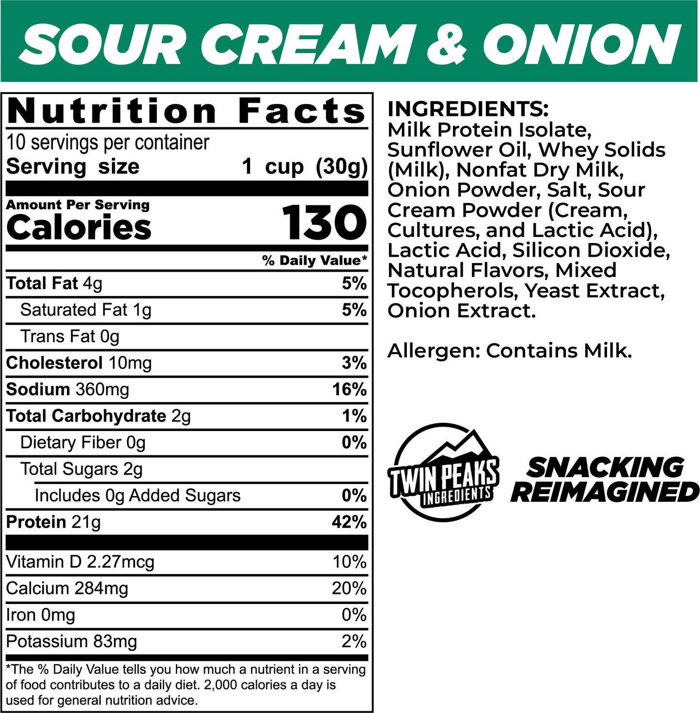 Protein Puffs - Sour Cream & Onion  10.6 oz (300g)