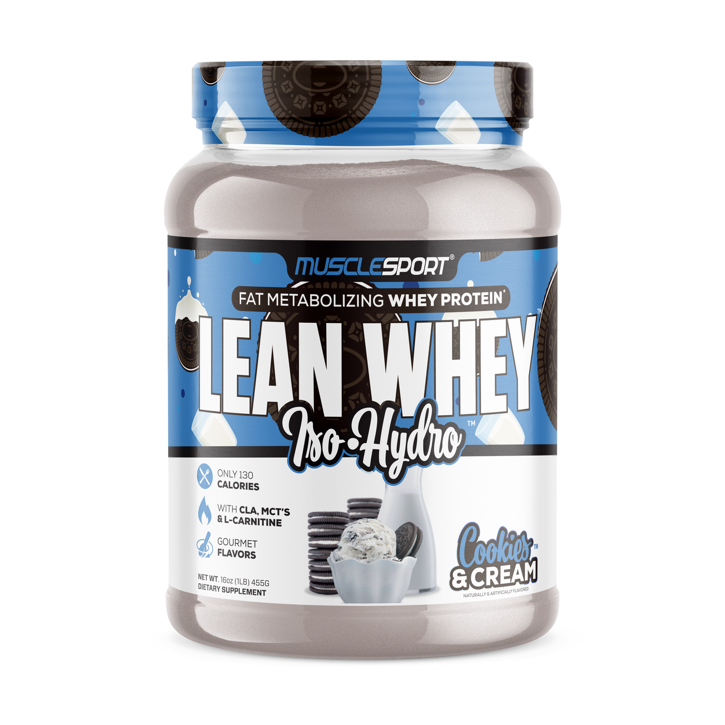 Lean Whey™ Iso Hydro Gourmet Protein 1lb: Cookies & Cream