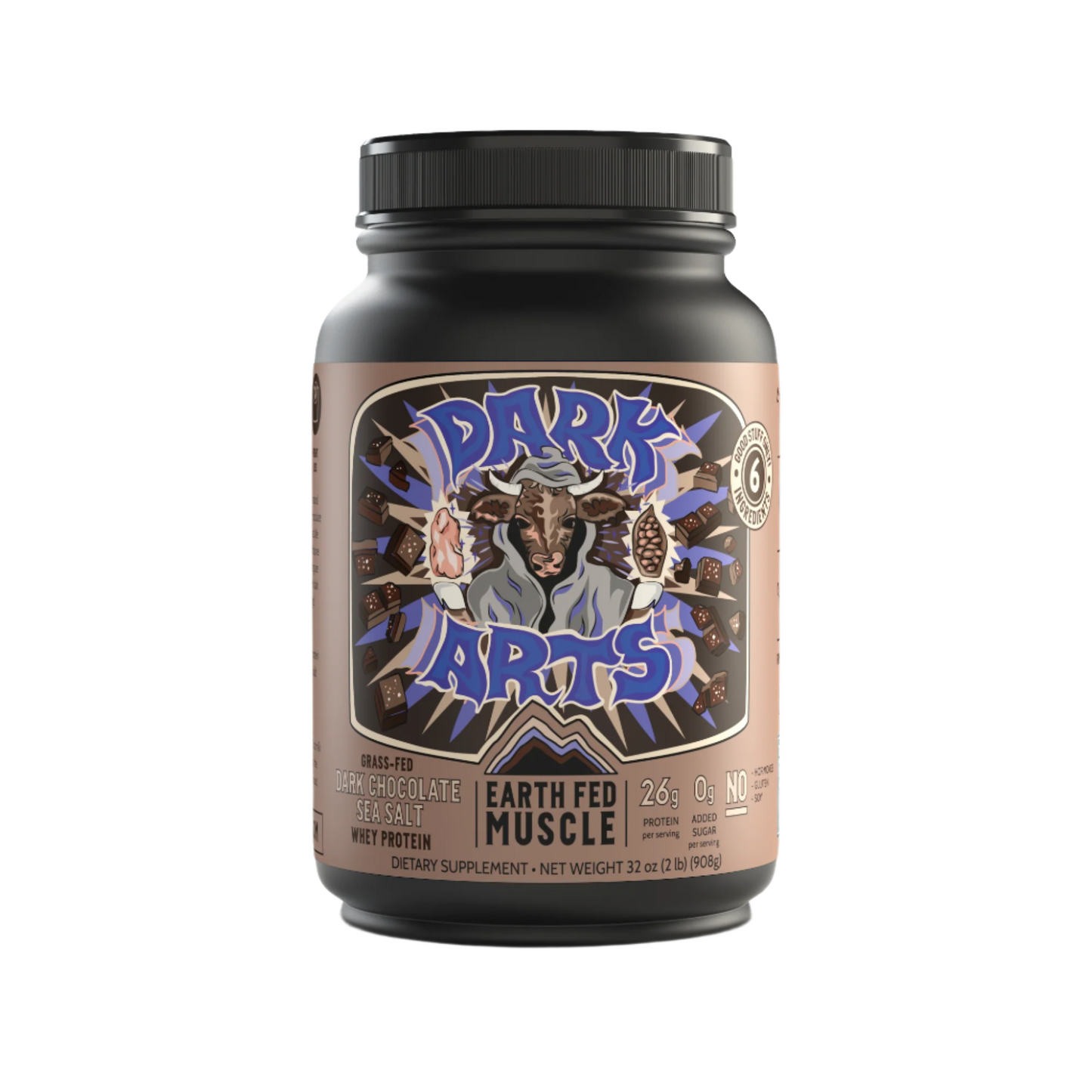 Earth Fed Dark Arts Salted Chocolate Grass Fed Protein