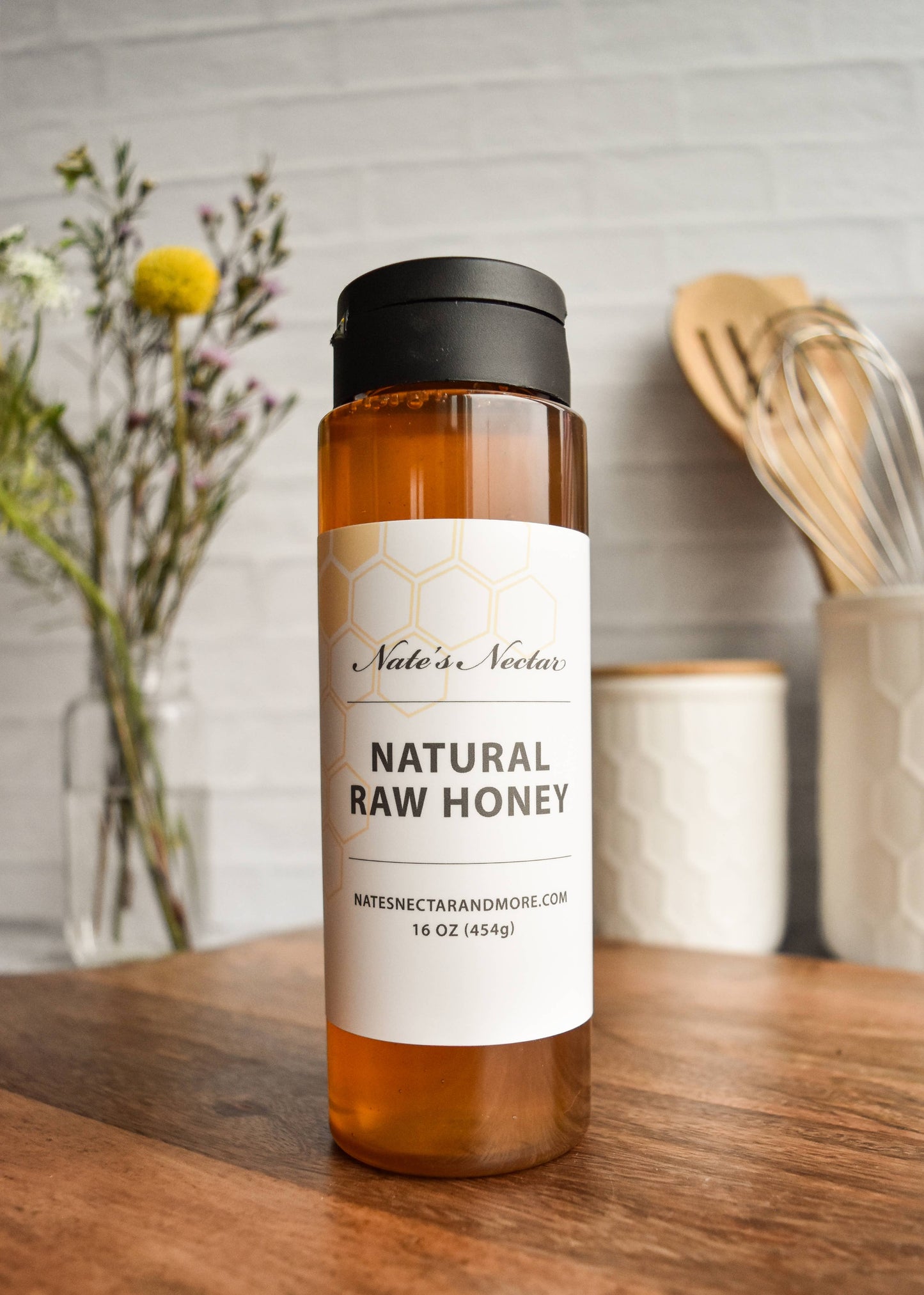 Natural Raw Honey, Plastic Squeeze Bottle: 16 oz