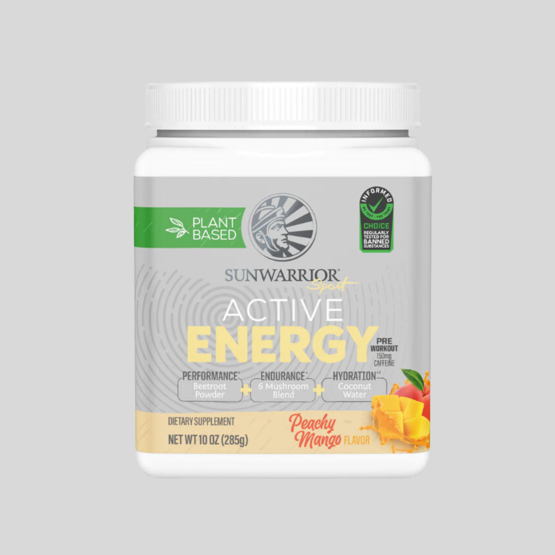 Sunwarrior Peachy Mango Active Energy Pre-Workout Powder - Hydrating