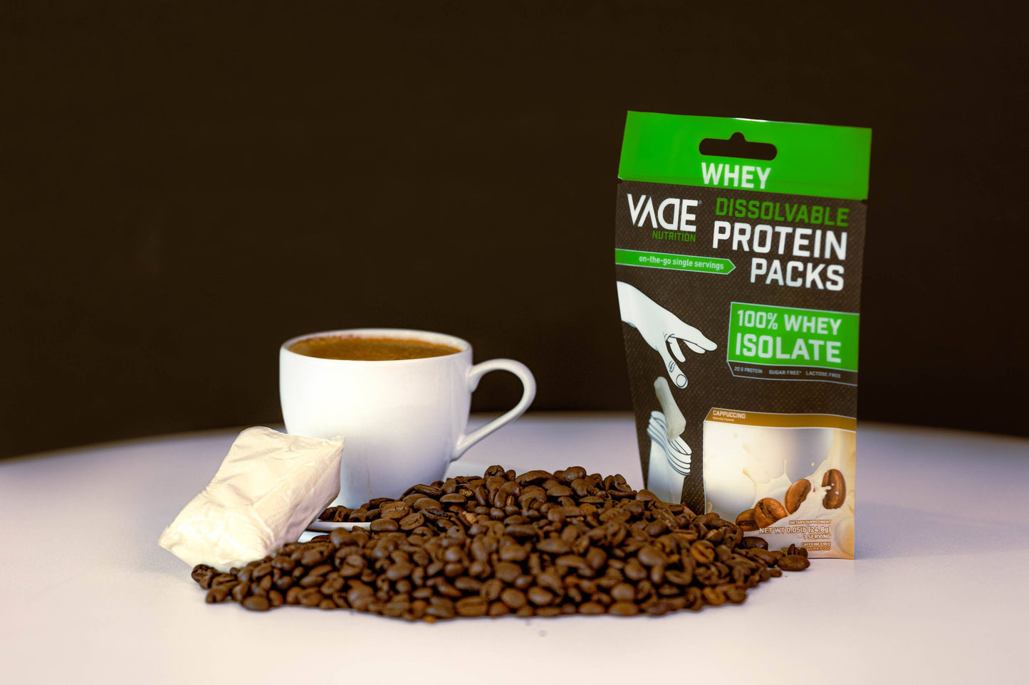 Vade Protein Packs Cappuccino - 100% Whey Isolate Protein: 30ct