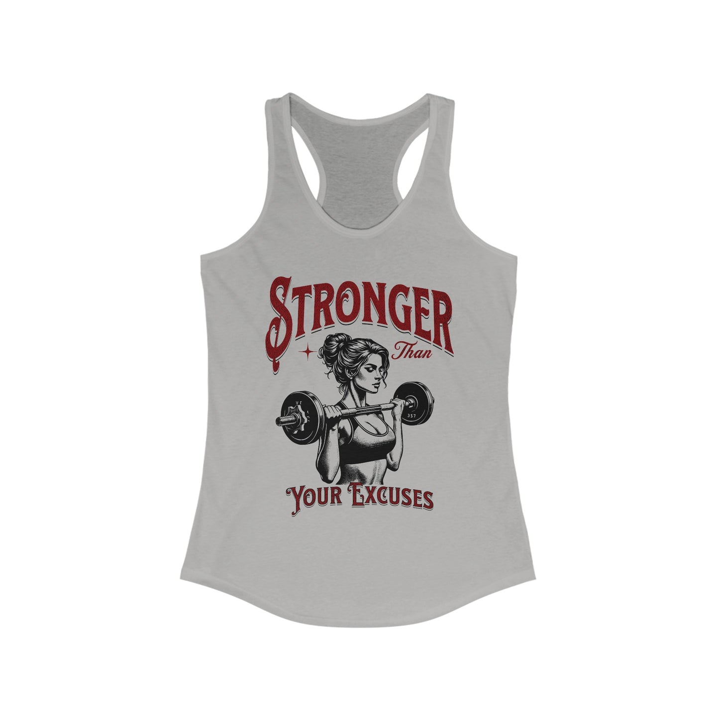 Stronger Than Your Excuses Workout Women's Racerback Tank