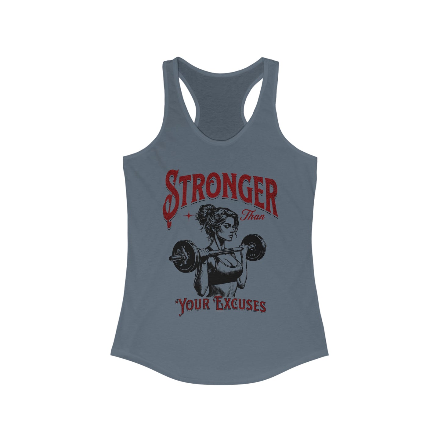 Stronger Than Your Excuses Workout Women's Racerback Tank