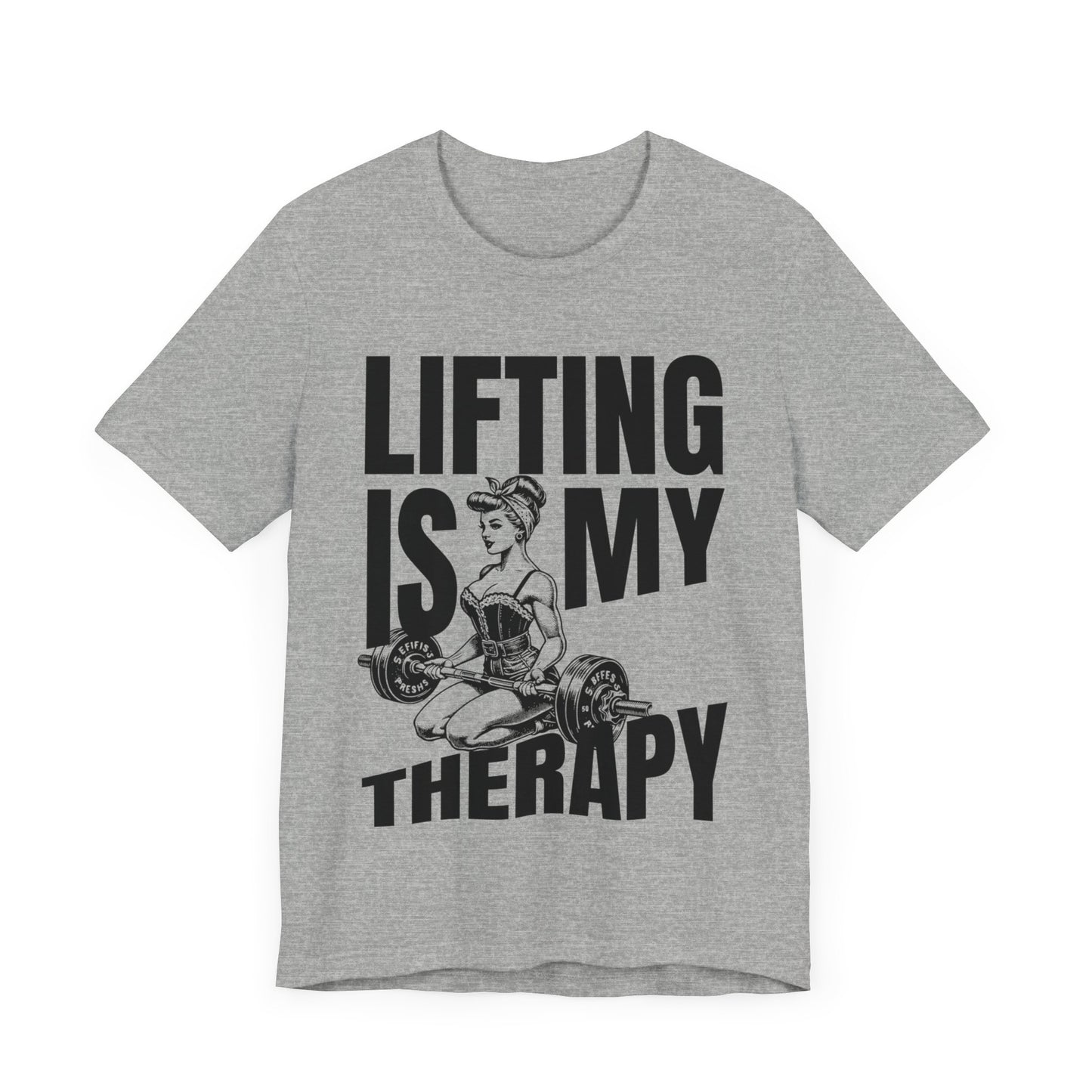 Lifting Is My Therapy Workout Jersey Short Sleeve Tee