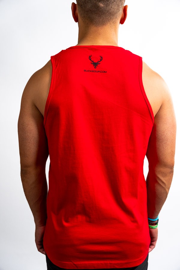 Bucked Up Men's Tank Red/Black