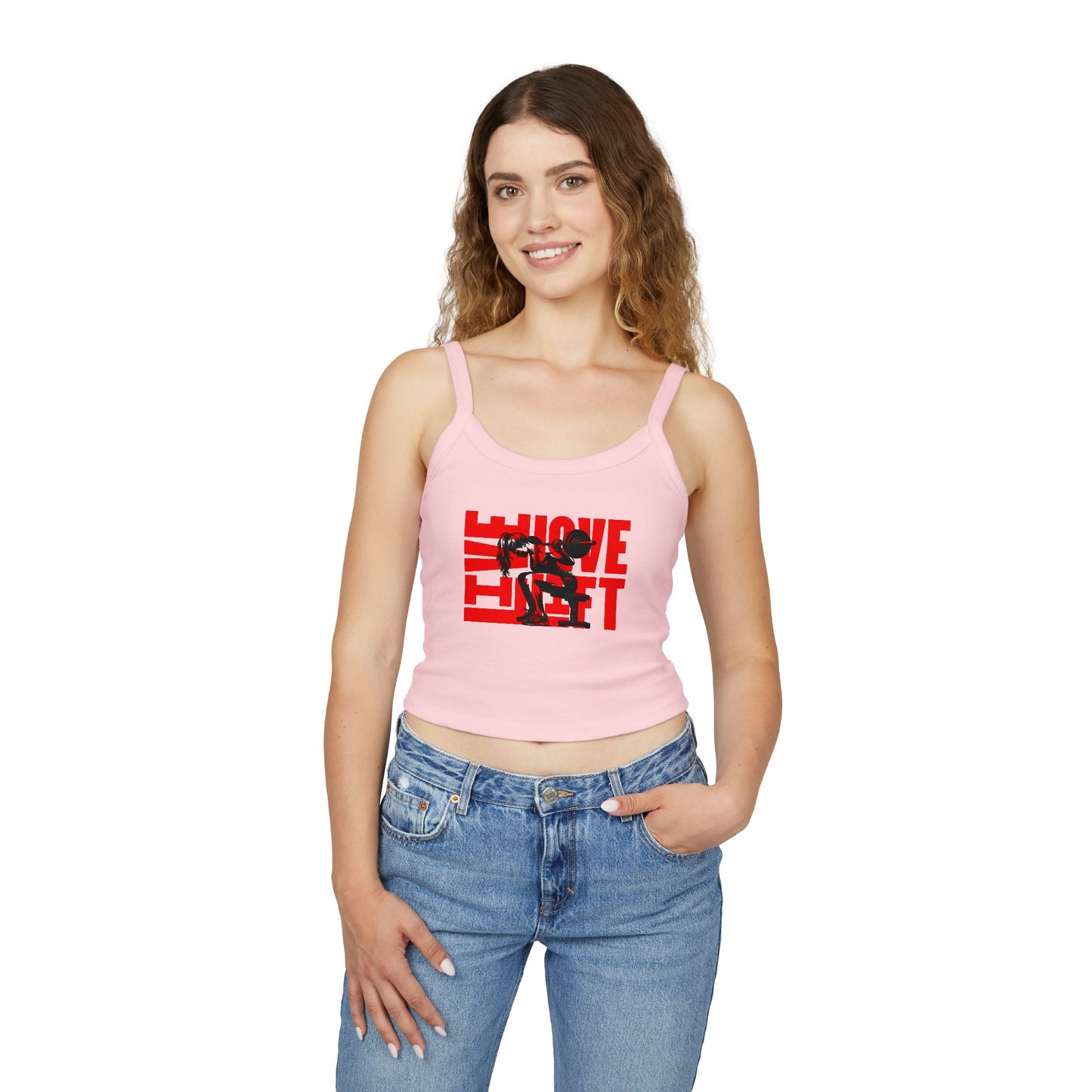 Live Love Lift Workout Tank— Women's Spaghetti Strap Crop