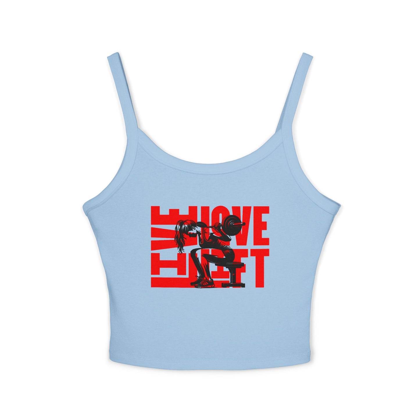 Live Love Lift Workout Tank— Women's Spaghetti Strap Crop
