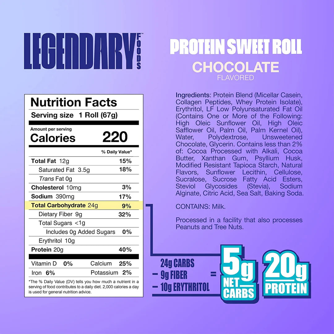 Legendary Foods Protein Sweet Rolls 3 Flavors