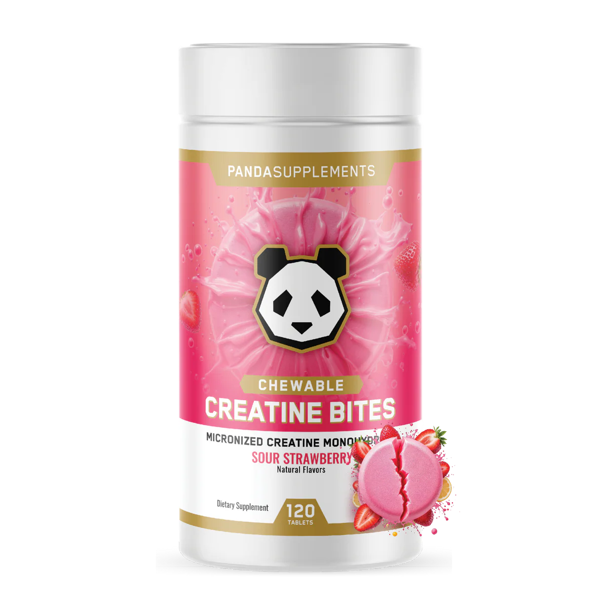 Panda Creatine BItes Sour Strawberry