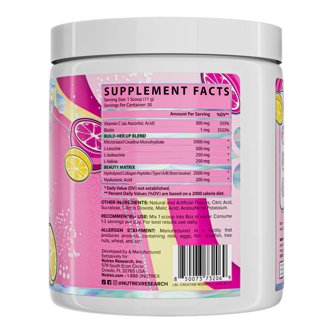 Nutrex Creatine For Women Pink Lemonade