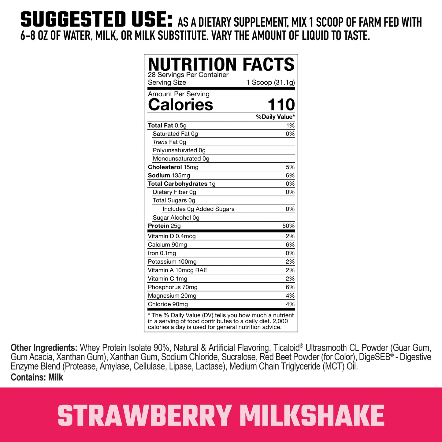 Axe & Sledge Farm Fed Protein Strawberry Isolate