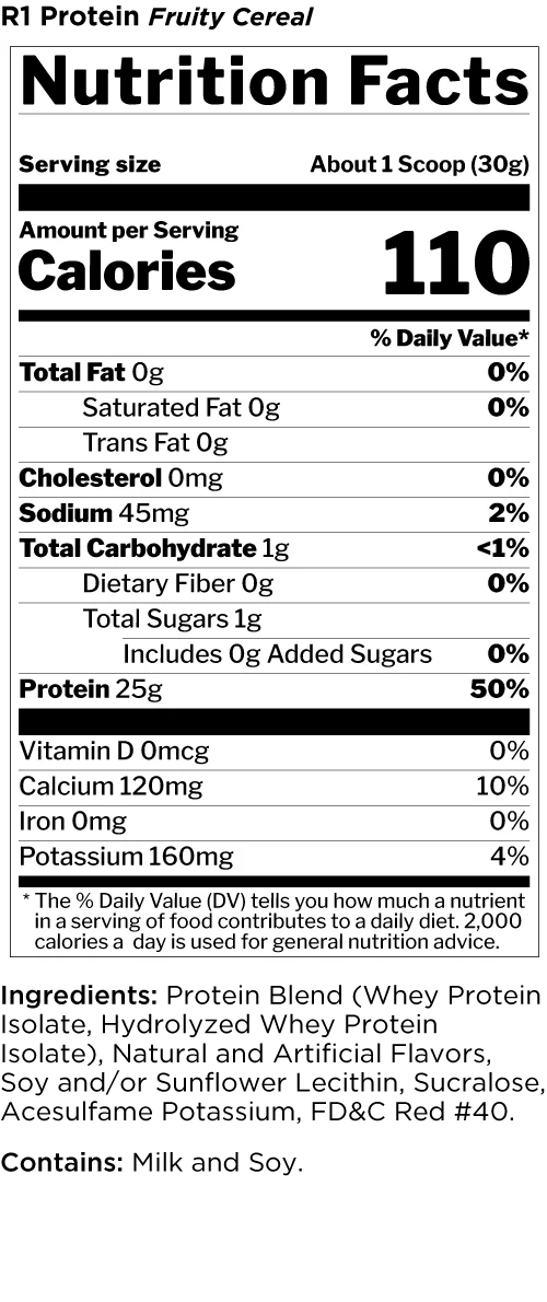 Rule 1 R1 Protein 2lb Fruity Cereal