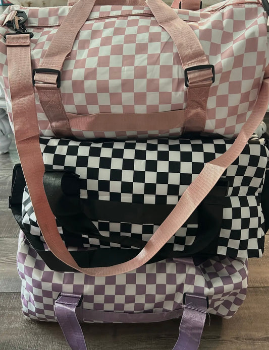 Checkered Duffel Bag