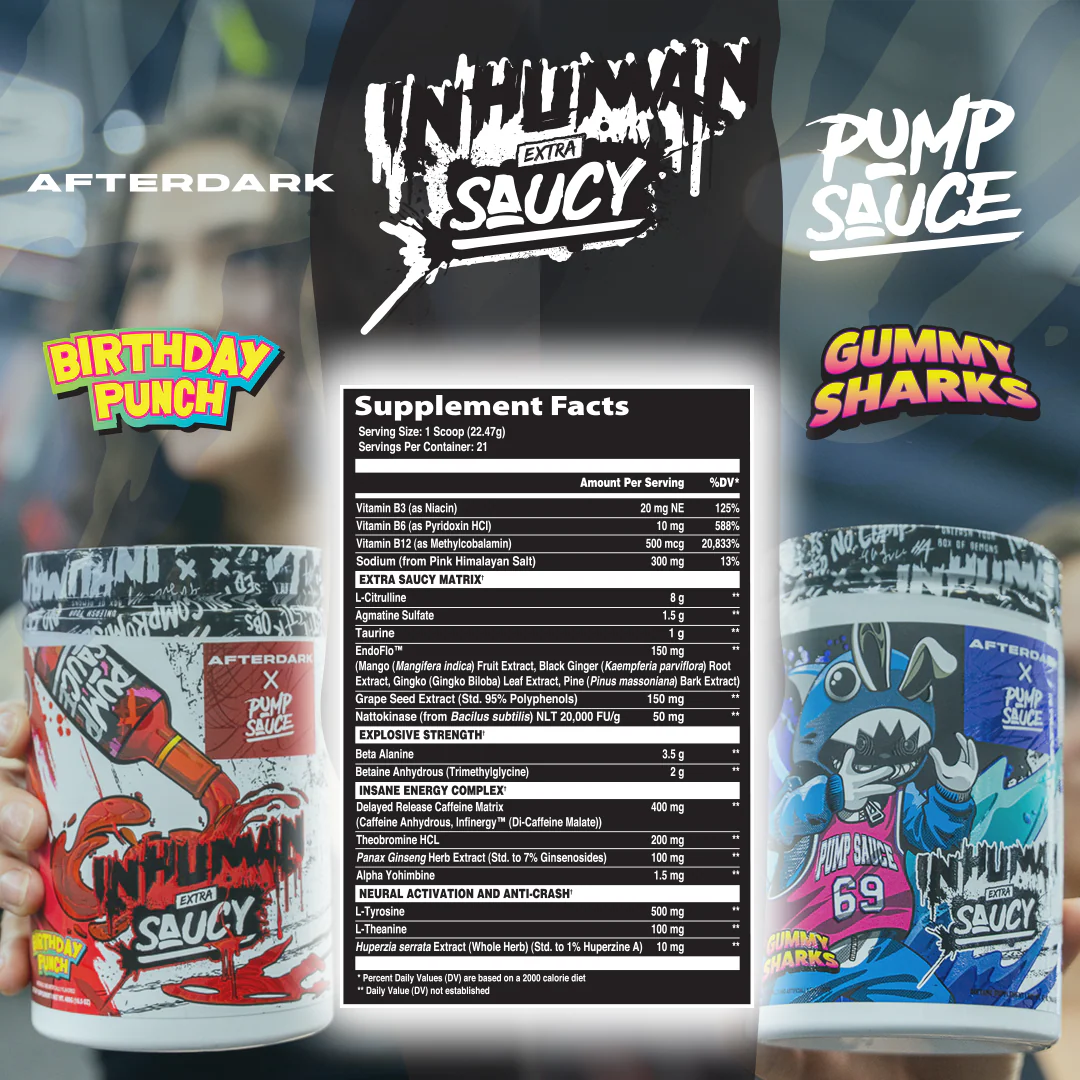 Afterdark Inhuman Pre Workout Gummy Sharks